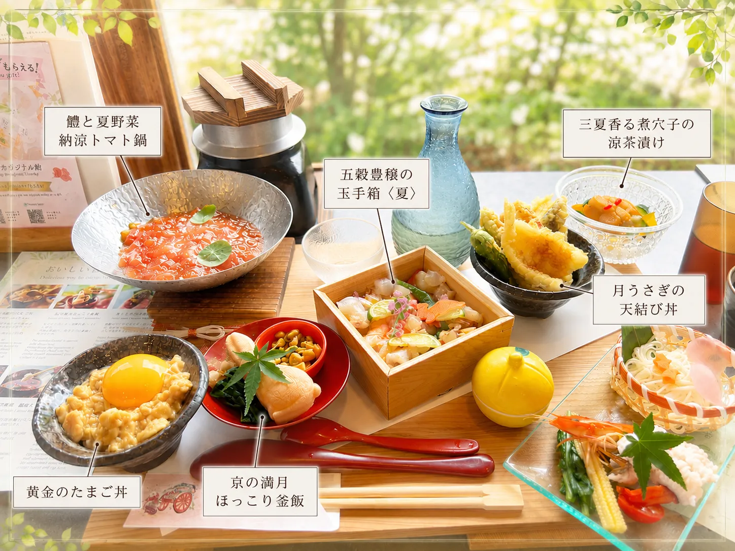 「京都らしいものをいろいろ食べたい」で選んだ～嵐山・五木茶屋の五種食べ比べ膳～